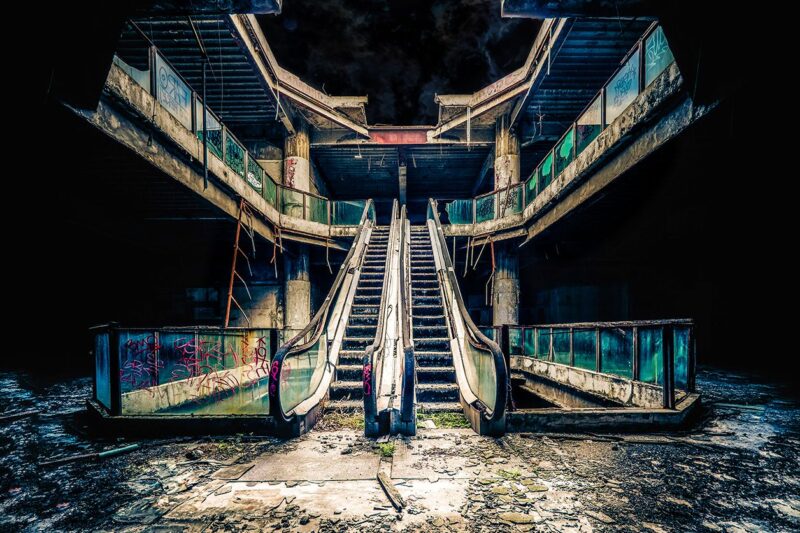 abandoned mall