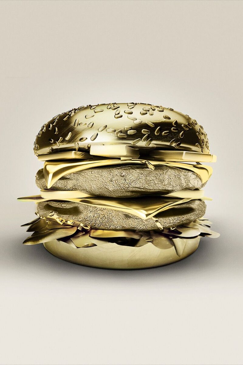 golden hamburger