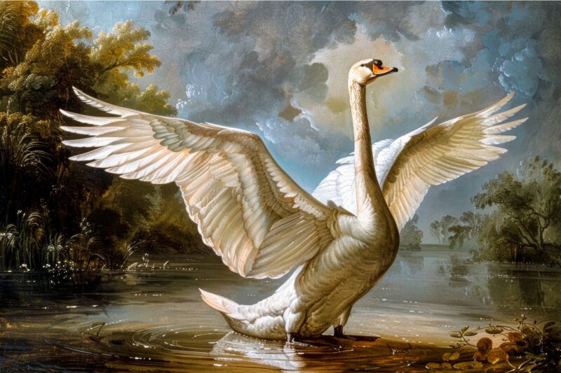 the threadened swan by jan asselijn - Afbeelding 3