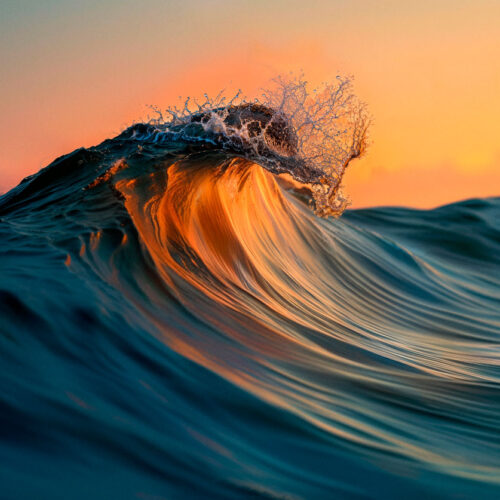 sunset wave